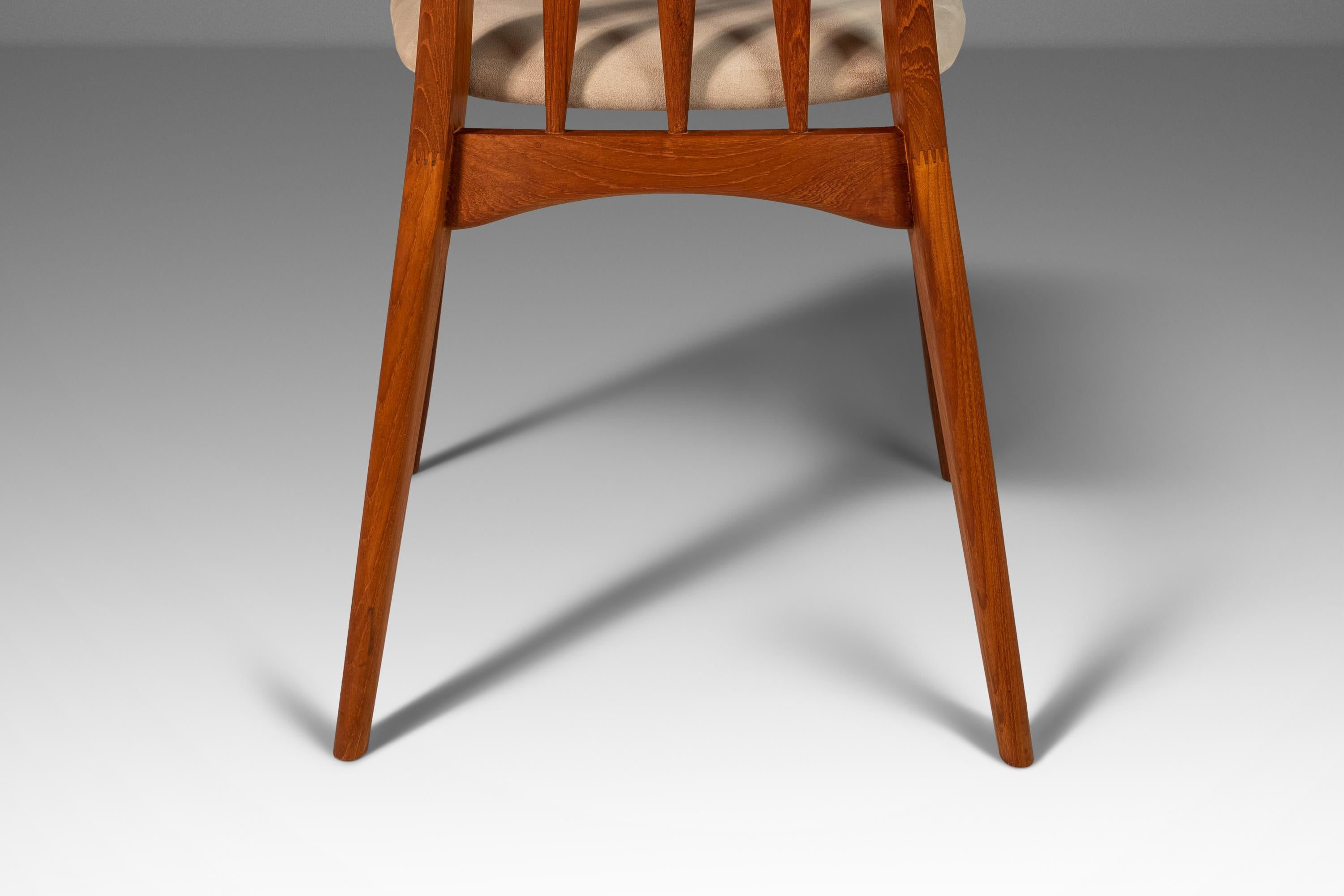 Set of Six (6) Teak Eva Dining Chairs by Niels Koefoed for Koefoeds Hornslet 60s 4