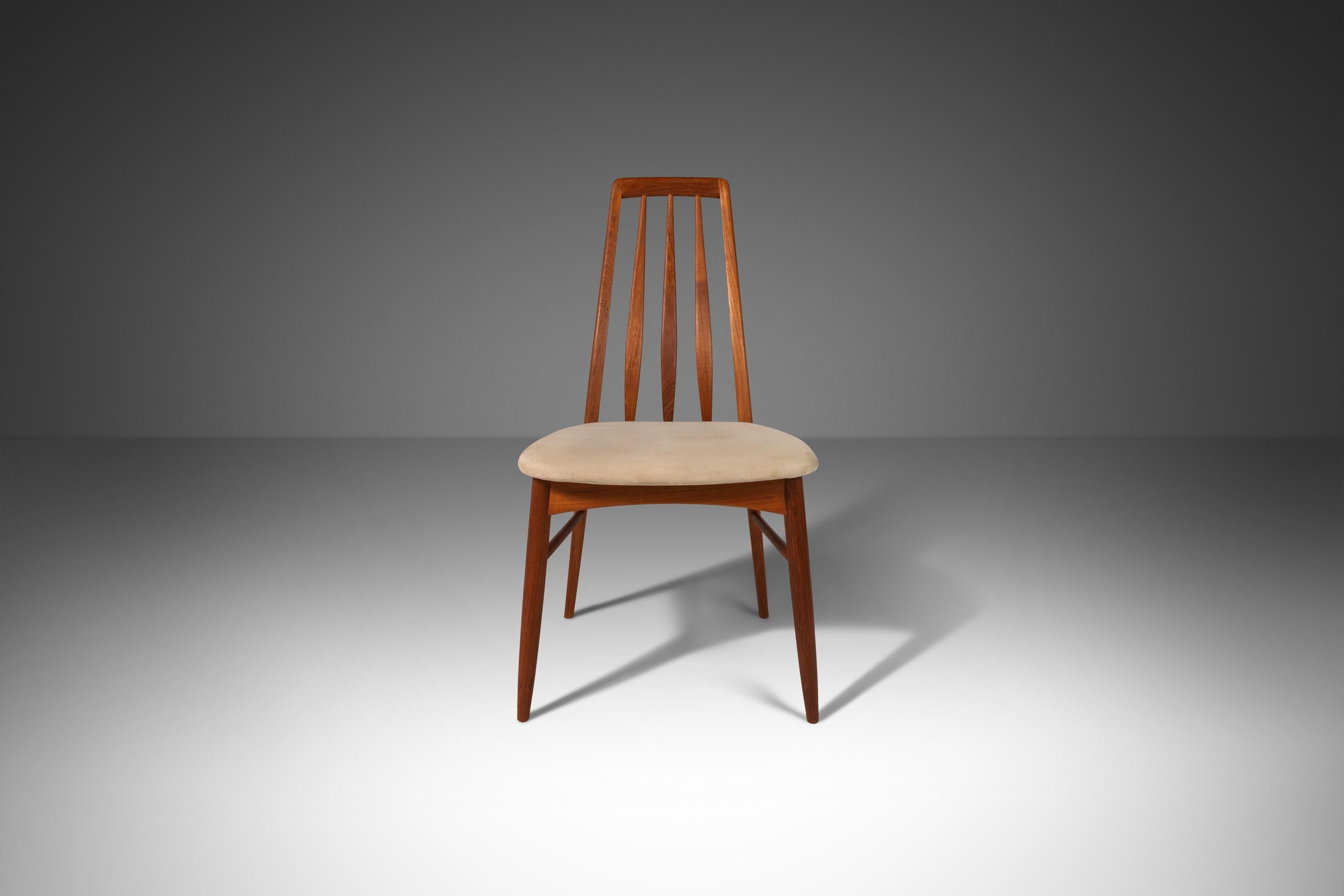 Set of Six (6) Teak Eva Dining Chairs by Niels Koefoed for Koefoeds Hornslet 60s For Sale 8