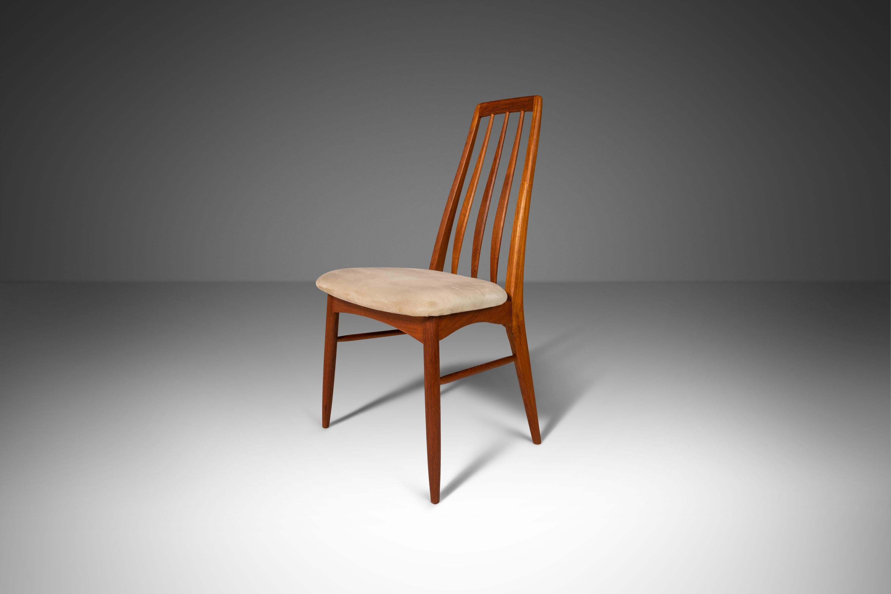 Danish Set of Six (6) Teak Eva Dining Chairs by Niels Koefoed for Koefoeds Hornslet 60s