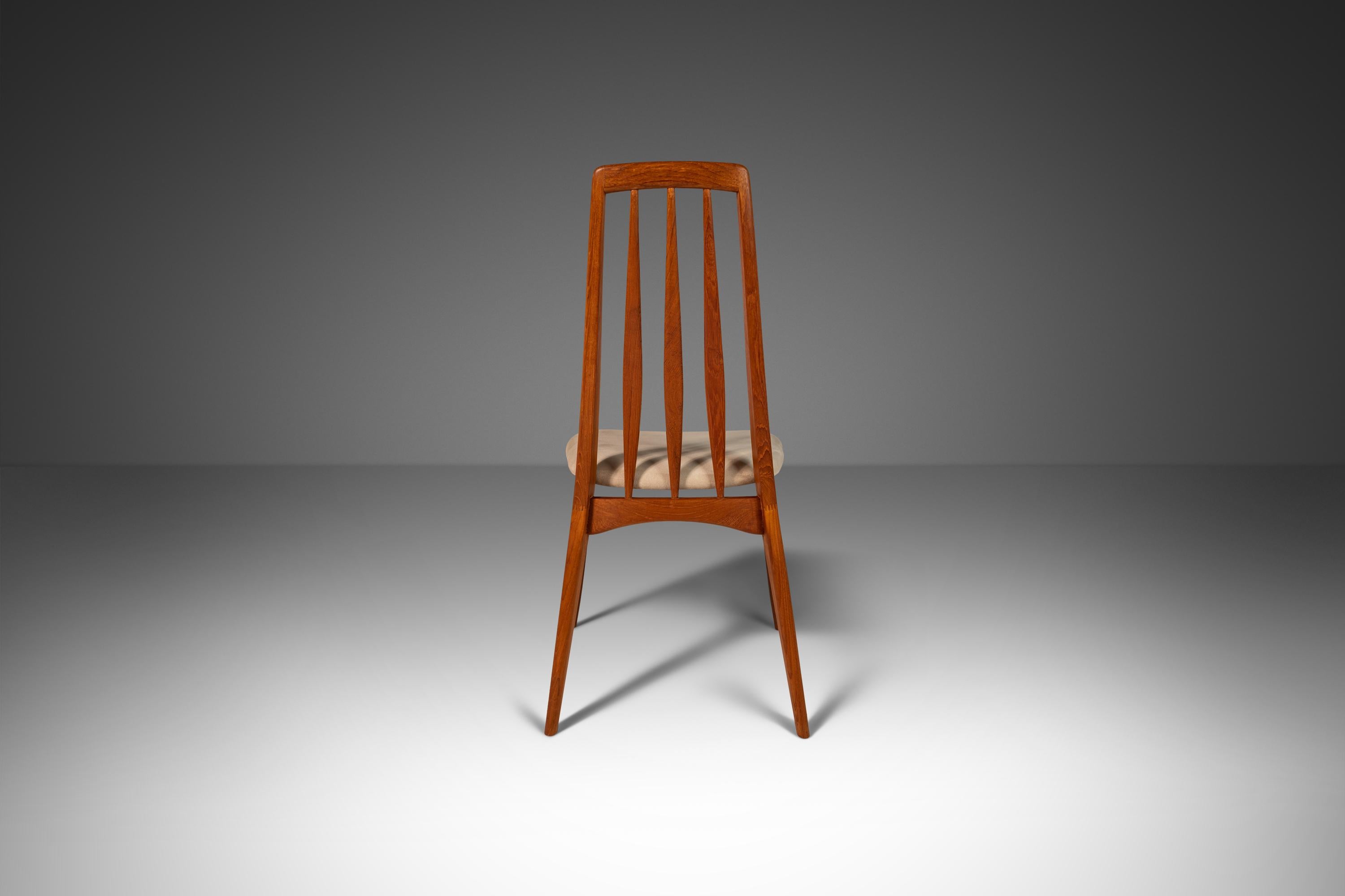 Set of Six (6) Teak Eva Dining Chairs by Niels Koefoed for Koefoeds Hornslet 60s 2