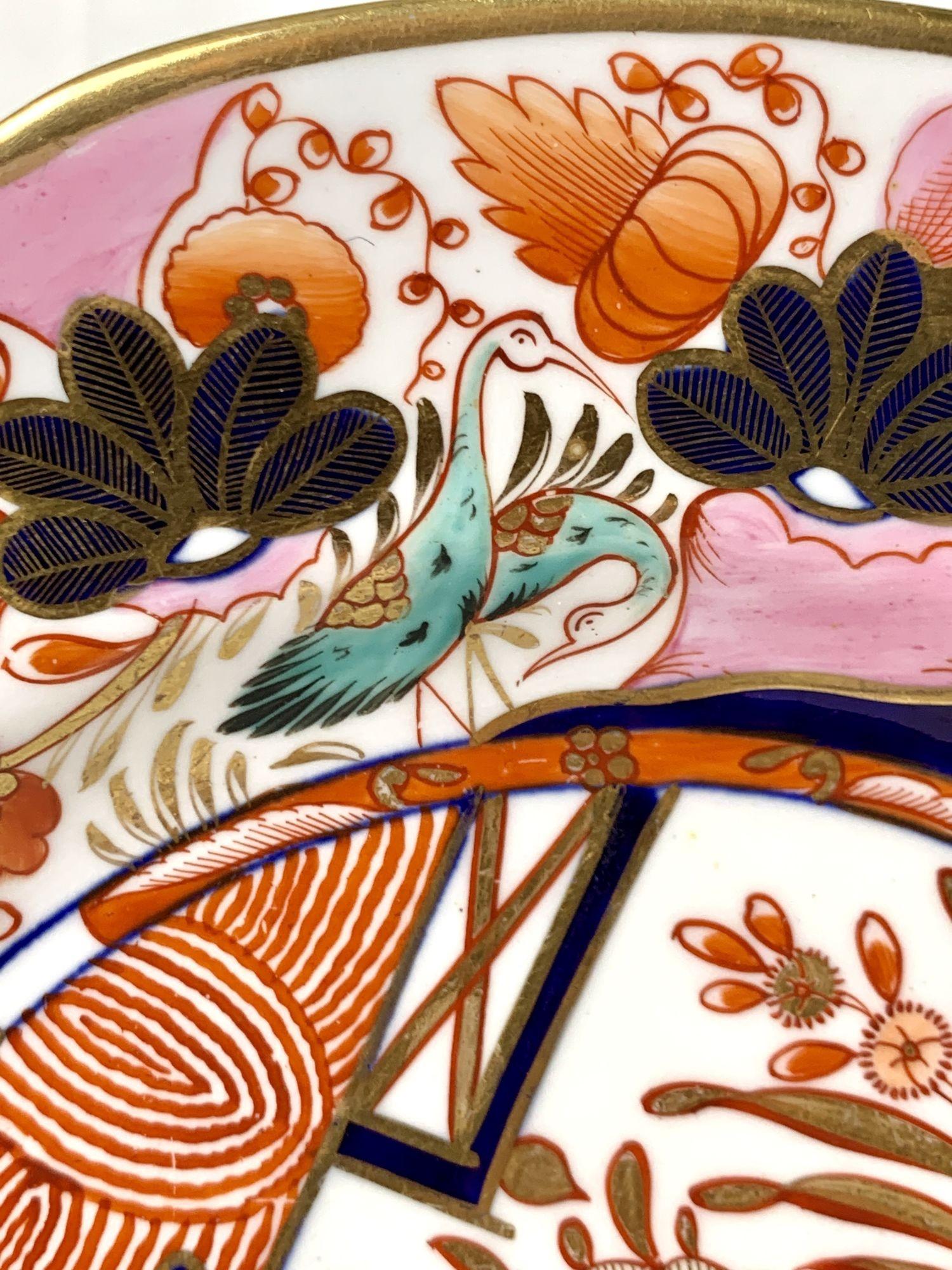 Set of Six Admiral Nelson Pattern Plates English Imari by Coalport Circa 1815 2