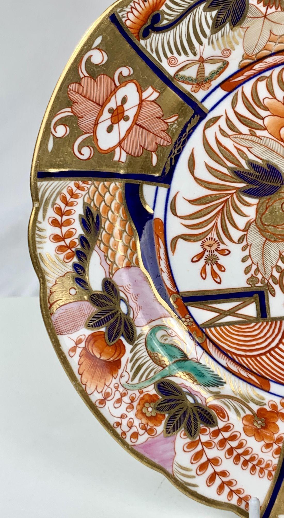 Set of Six Admiral Nelson Pattern Plates English Imari by Coalport Circa 1815 4