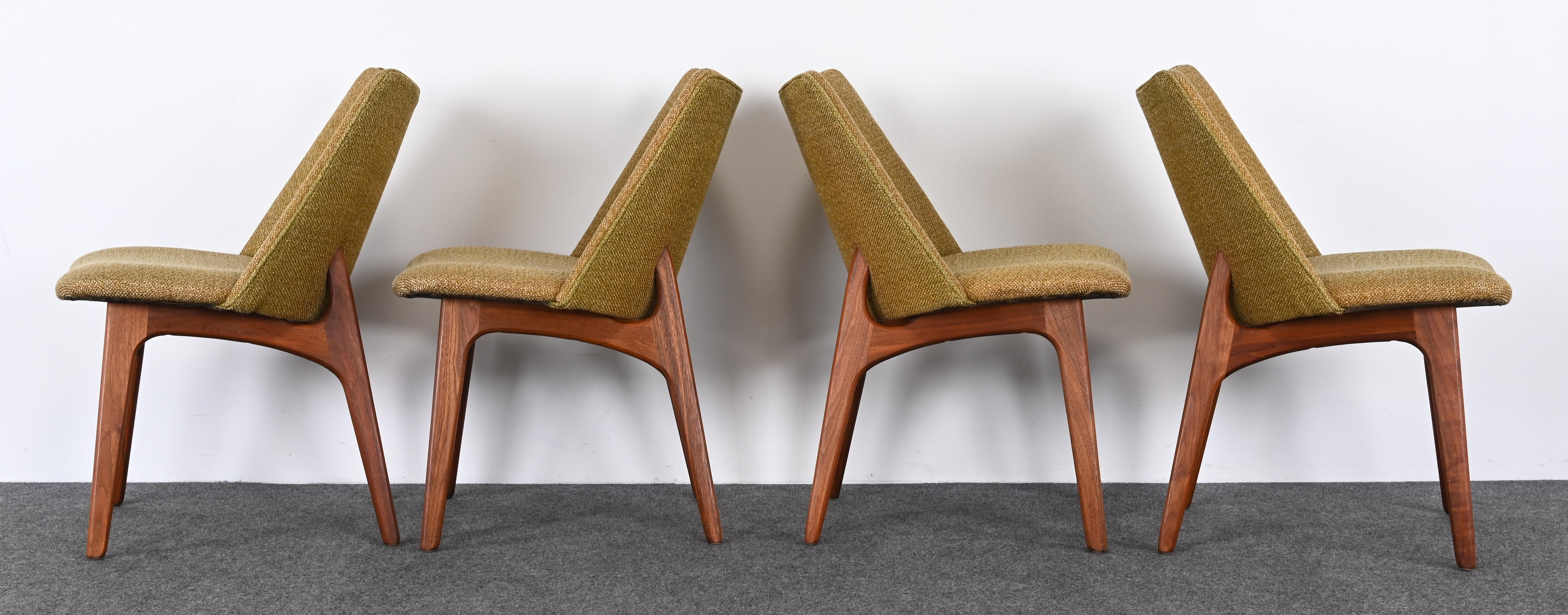 Set of Six Adrian Pearsall Dining Chairs Model 2418-C and 2416-C, 1960s 3