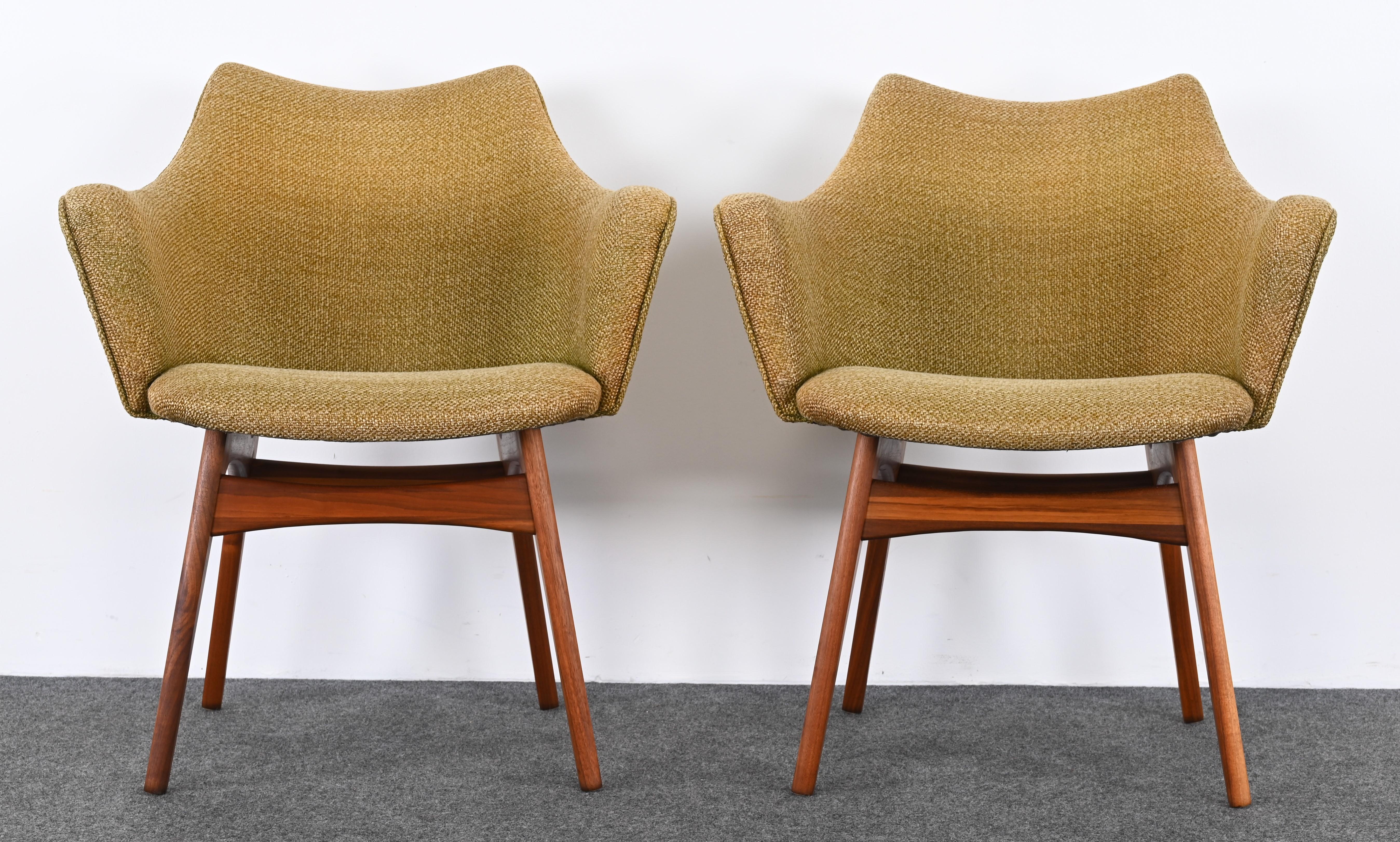 Set of Six Adrian Pearsall Dining Chairs Model 2418-C and 2416-C, 1960s 4