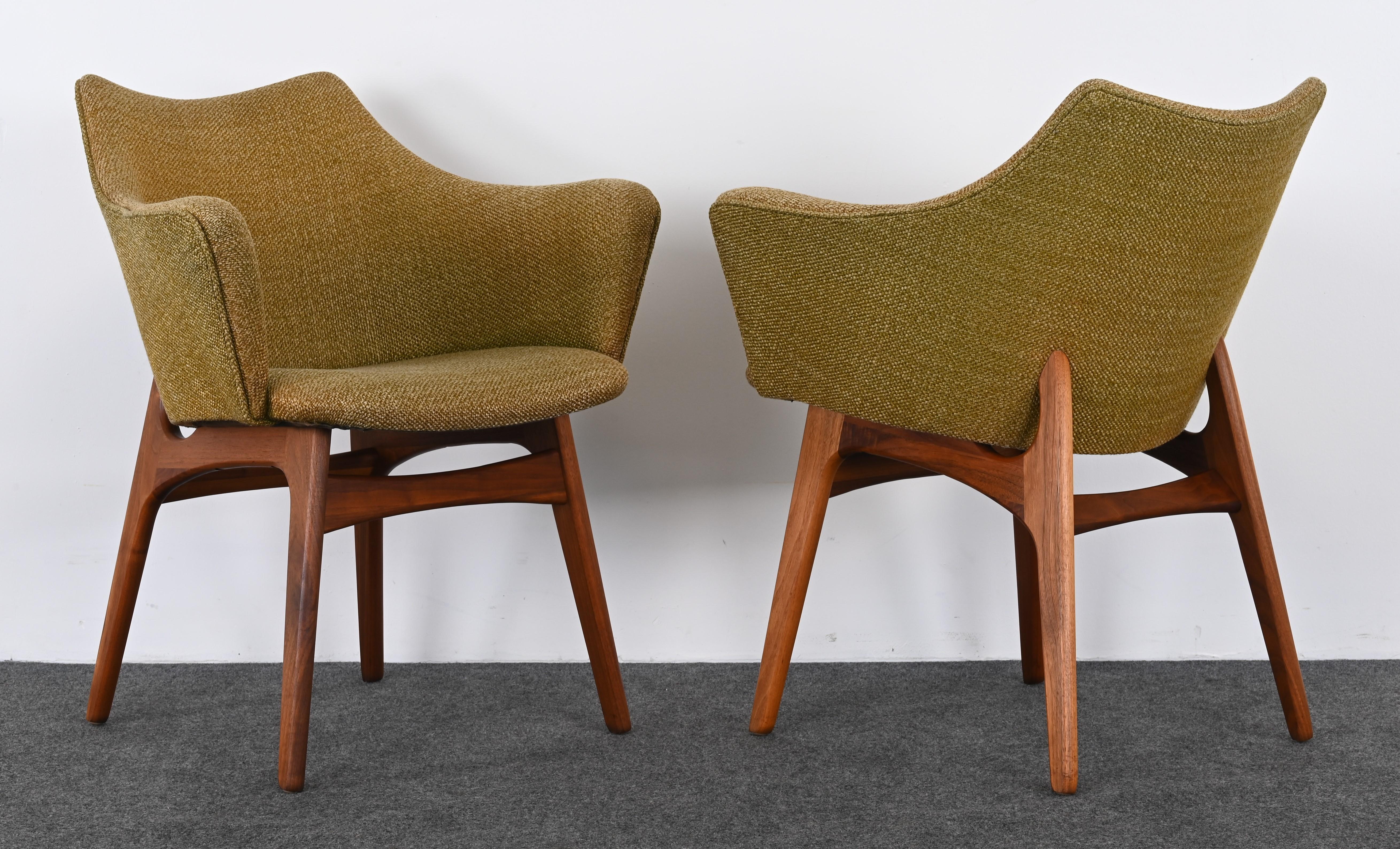 Set of Six Adrian Pearsall Dining Chairs Model 2418-C and 2416-C, 1960s 7