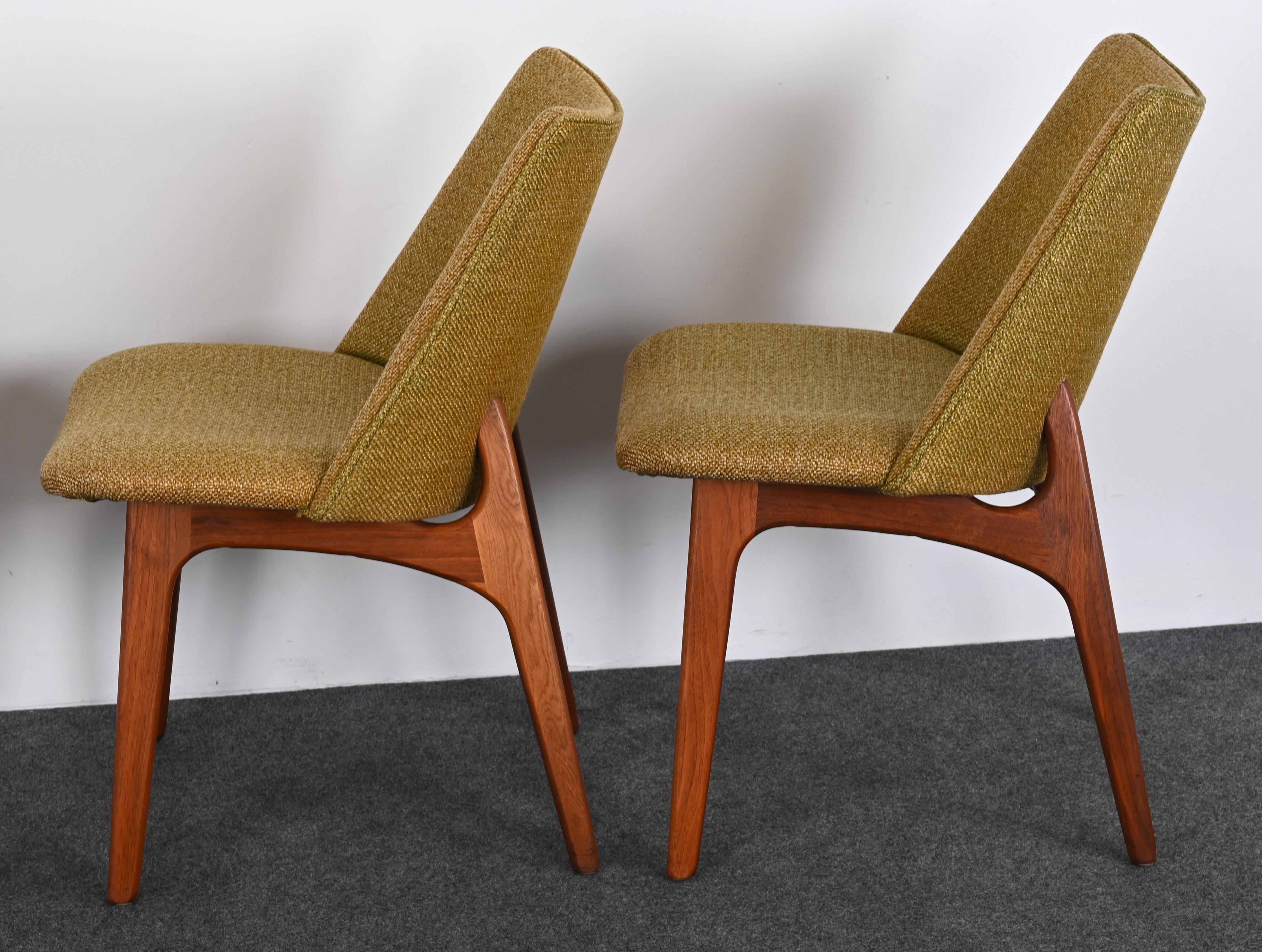 Set of Six Adrian Pearsall Dining Chairs Model 2418-C and 2416-C, 1960s 1