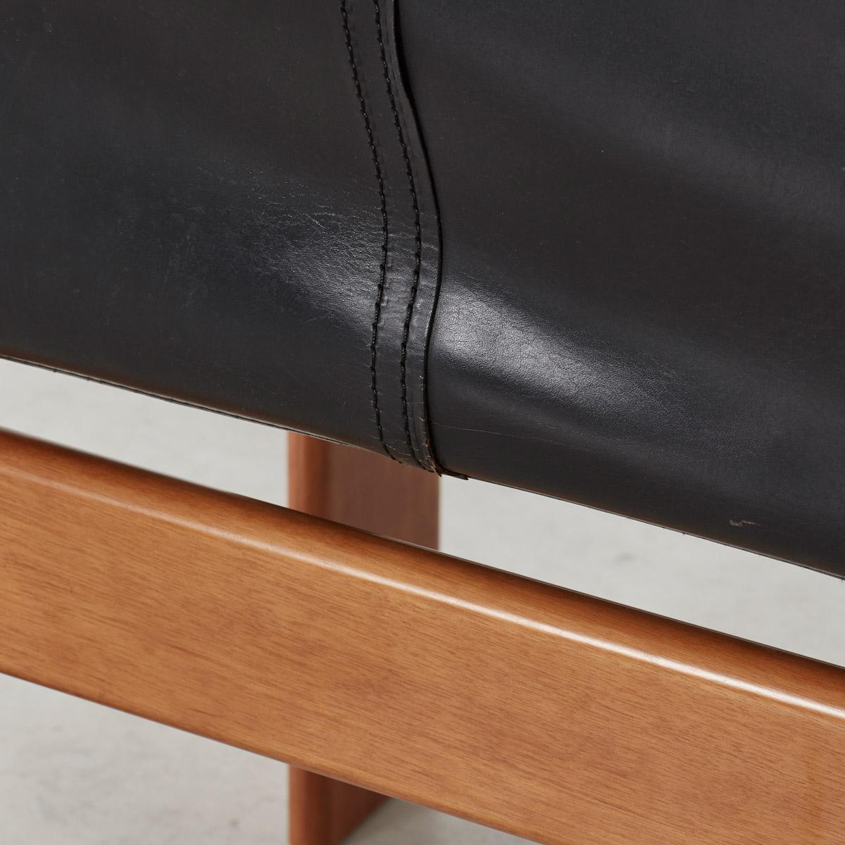 Set of Six Afra & Tobia Scarpa Monk Black Chairs for Molteni, Italy 1974 For Sale 3