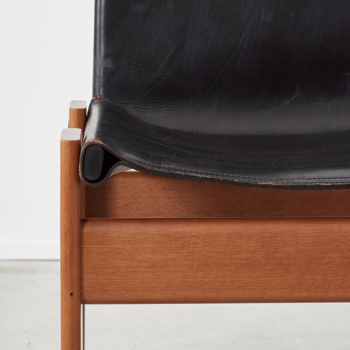 Set of Six Afra & Tobia Scarpa Monk Black Chairs for Molteni, Italy 1974 For Sale 5