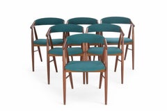 Conjunto de seis sillas de comedor Aksel Bender Madsen de teca