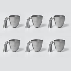 Set of Six Aldo Bakker Tin Vessel 'Support' by Karakter