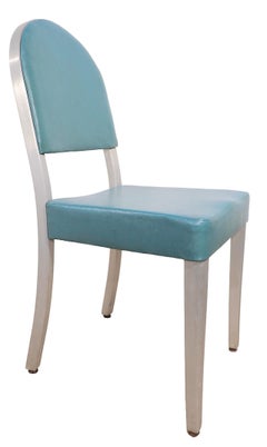 Satz von sechs Aluminium  Mid Century Art Deco Cafe Esszimmerstühle von GoodForm