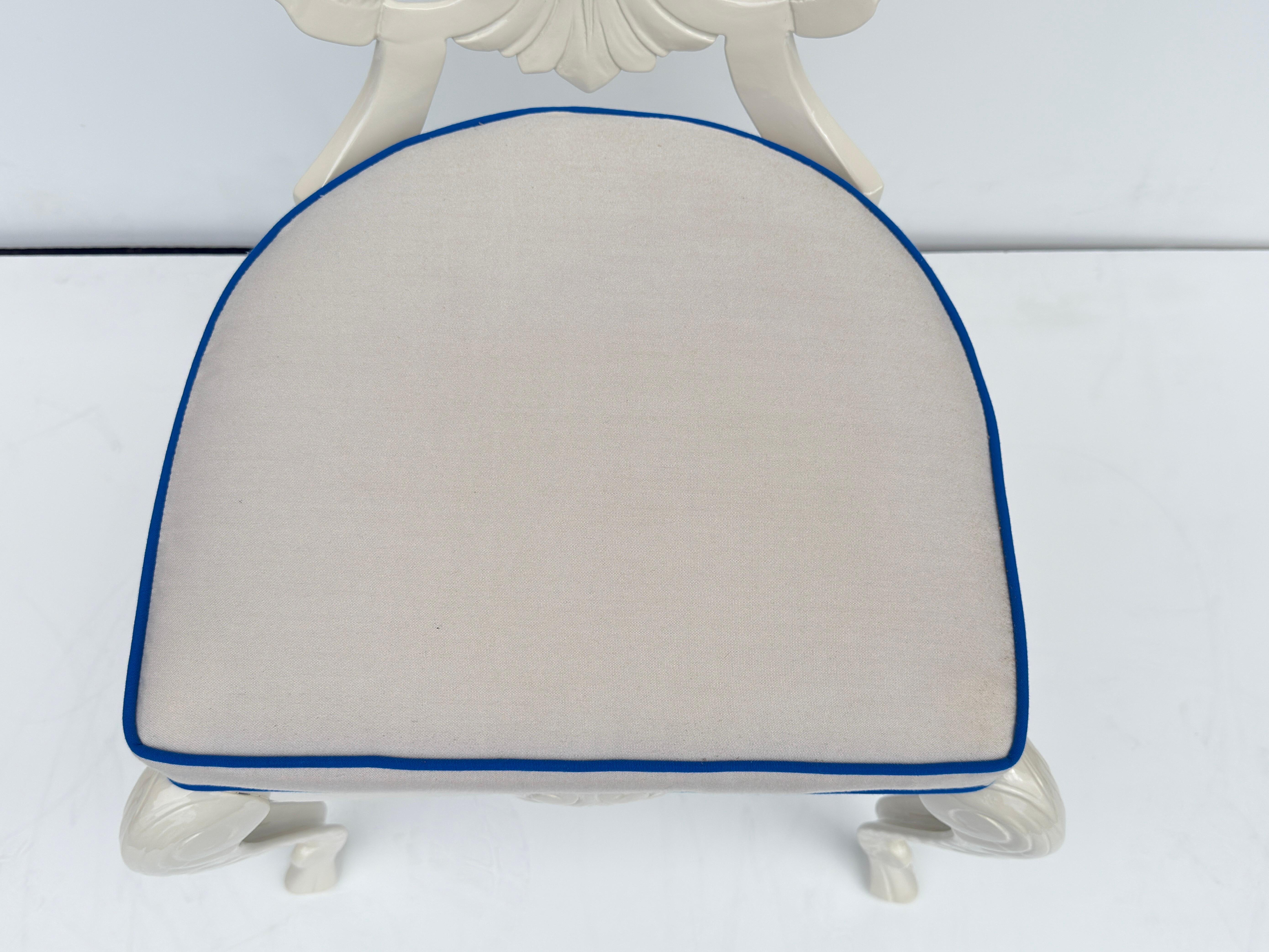 Juego de seis sillas de aluminio con respaldo de concha para terraza en venta 6