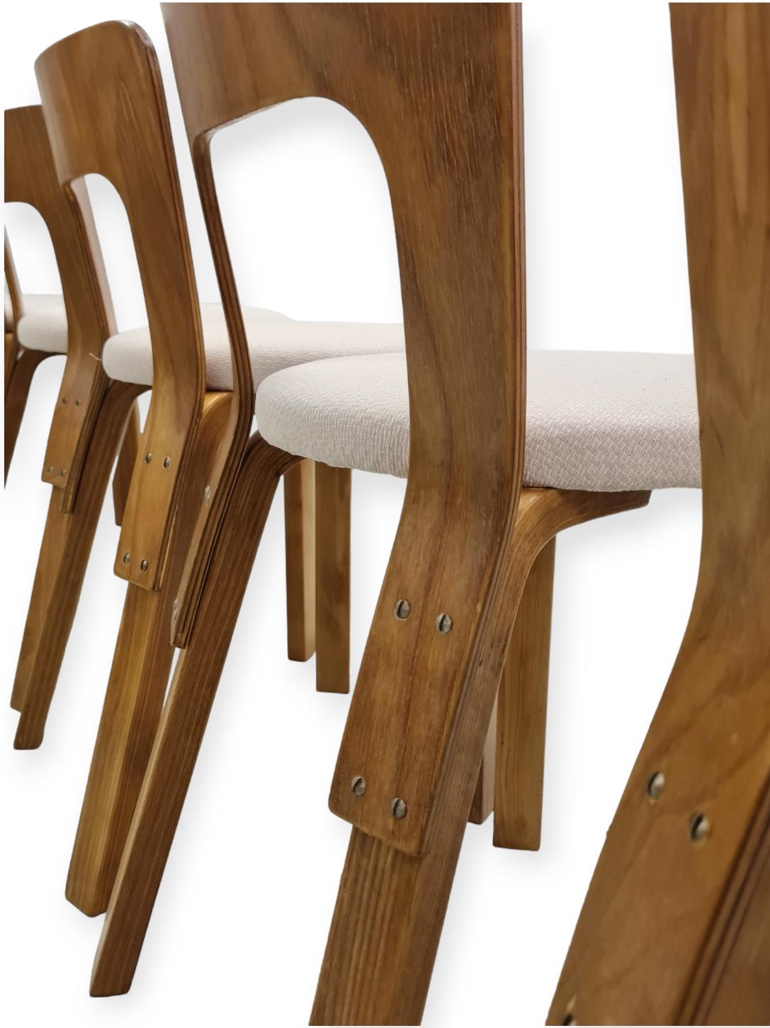 Ensemble de six chaises Alvar Aalto+Aalto 65 années 1950 en vente 1