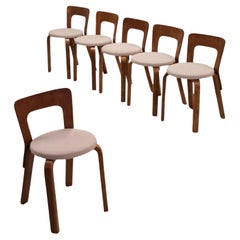 Set of Six Alvar Aalto Model 65 Chairs Model 1950s