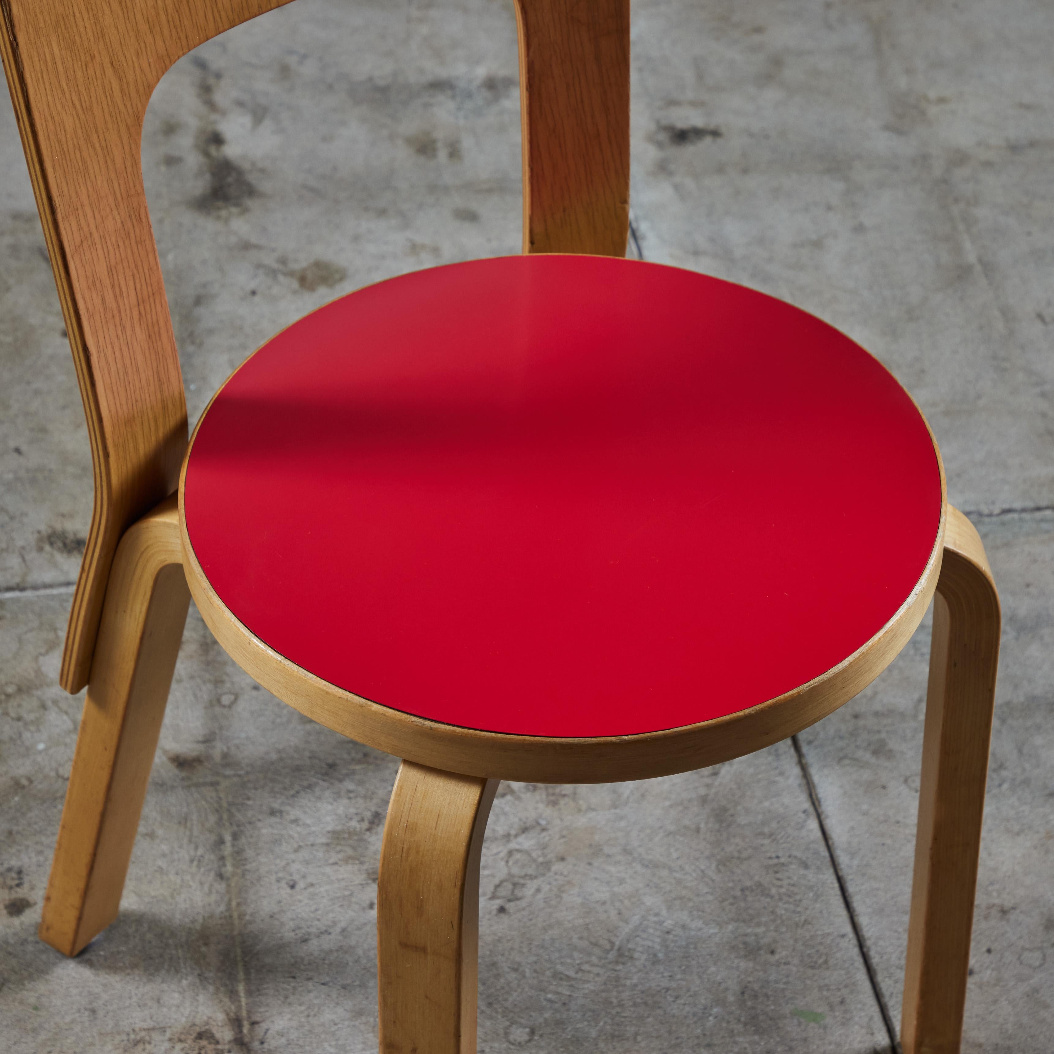 Set of Six Alvar Aalto Model 66 Dining Chairs for Artek For Sale 5