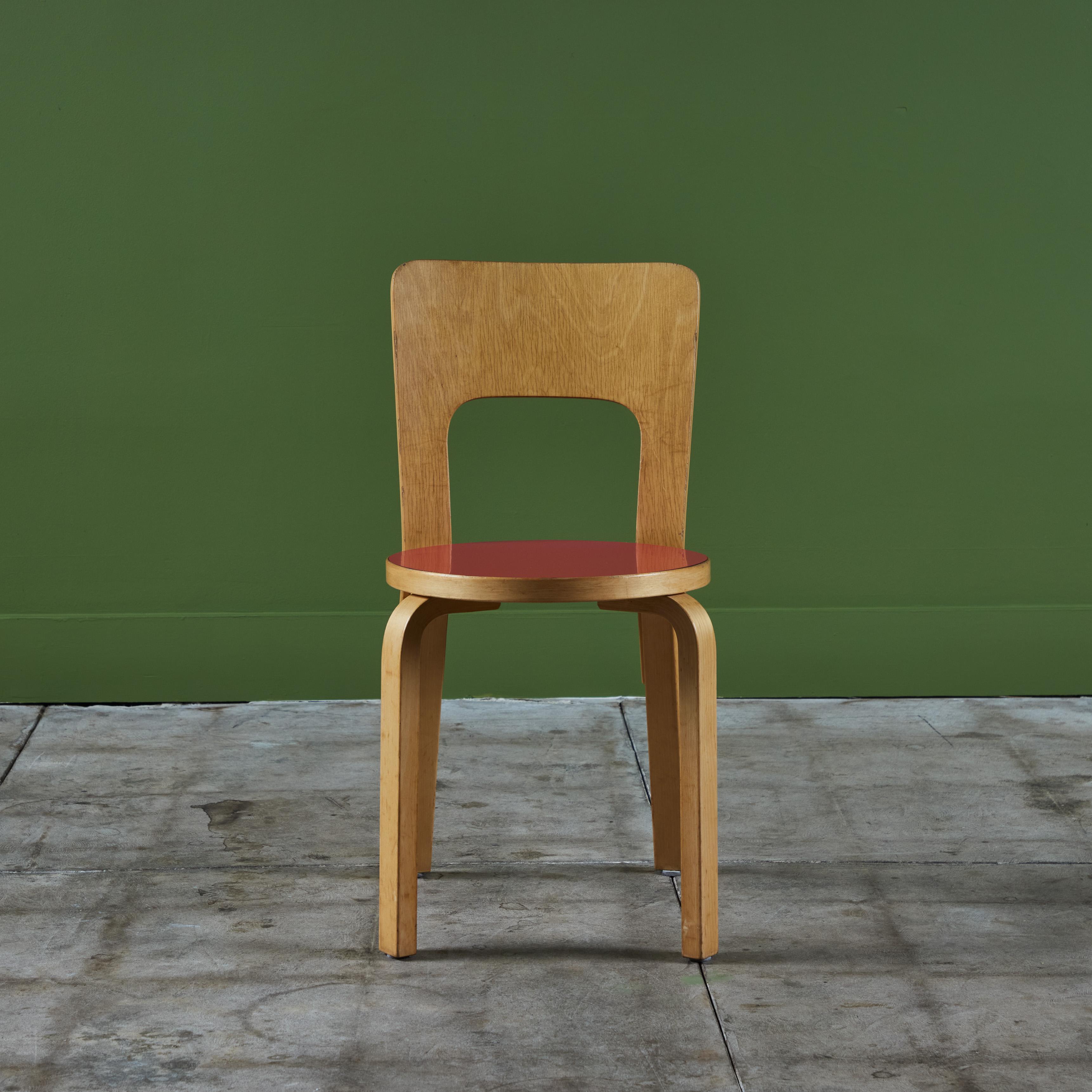 Swedish Set of Six Alvar Aalto Model 66 Dining Chairs for Artek For Sale