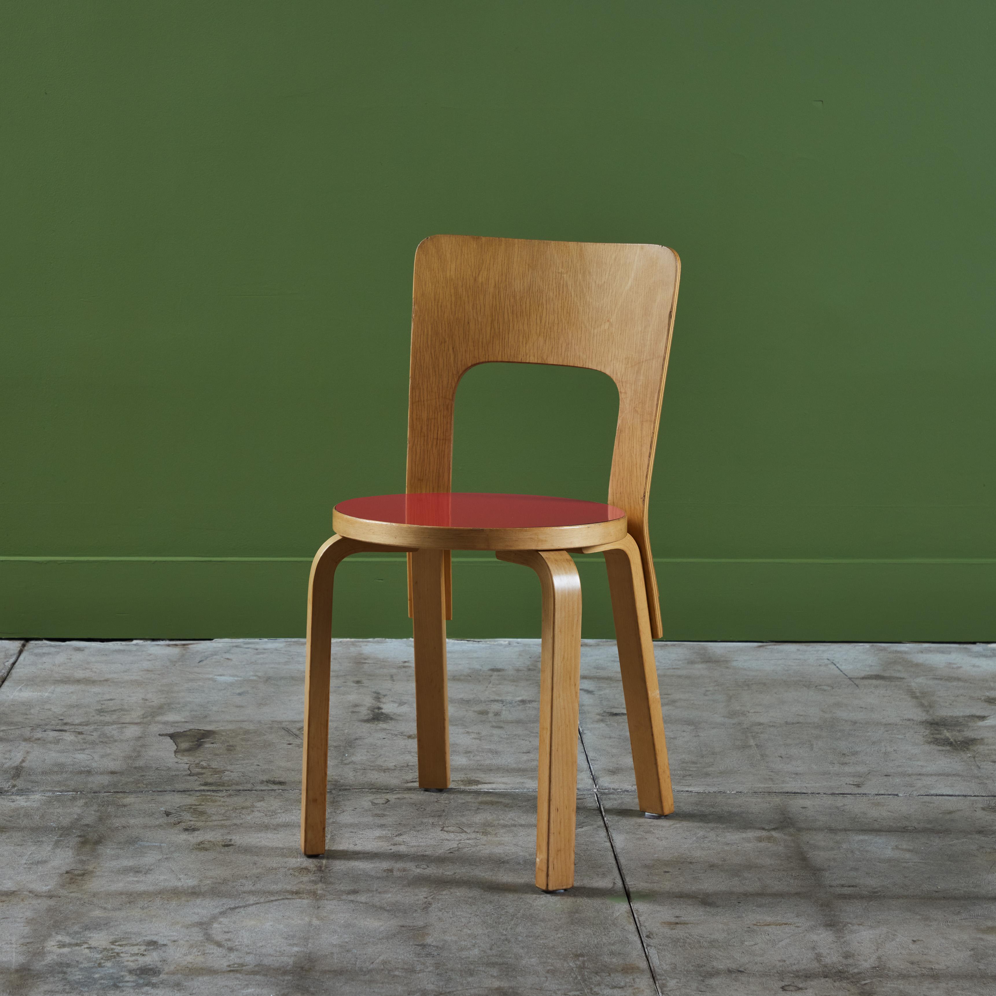 Set of Six Alvar Aalto Model 66 Dining Chairs for Artek In Good Condition In Los Angeles, CA