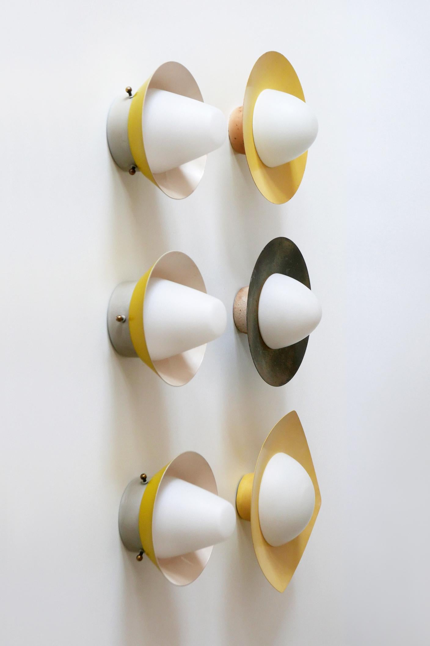 Set of Six Amazing Wall Lamps or Sconces by Kaiser Leuchten, 1950s, Germany In Good Condition In Munich, DE