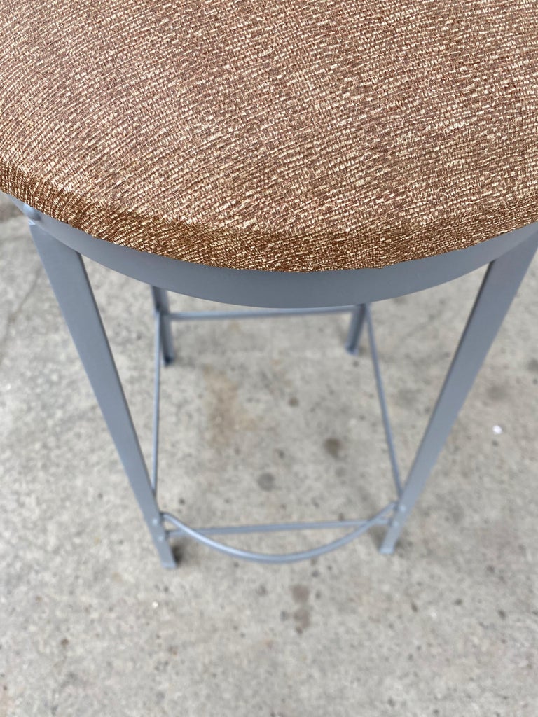Set of Six American Industrial Bar Stools, Attributed to Toledo Metal