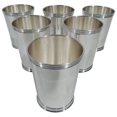 Set of Six American Sterling Silver Mint Julep Cups