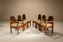 Set of Six Amsterdam School Dining Chairs, The Netherlands 1930's
