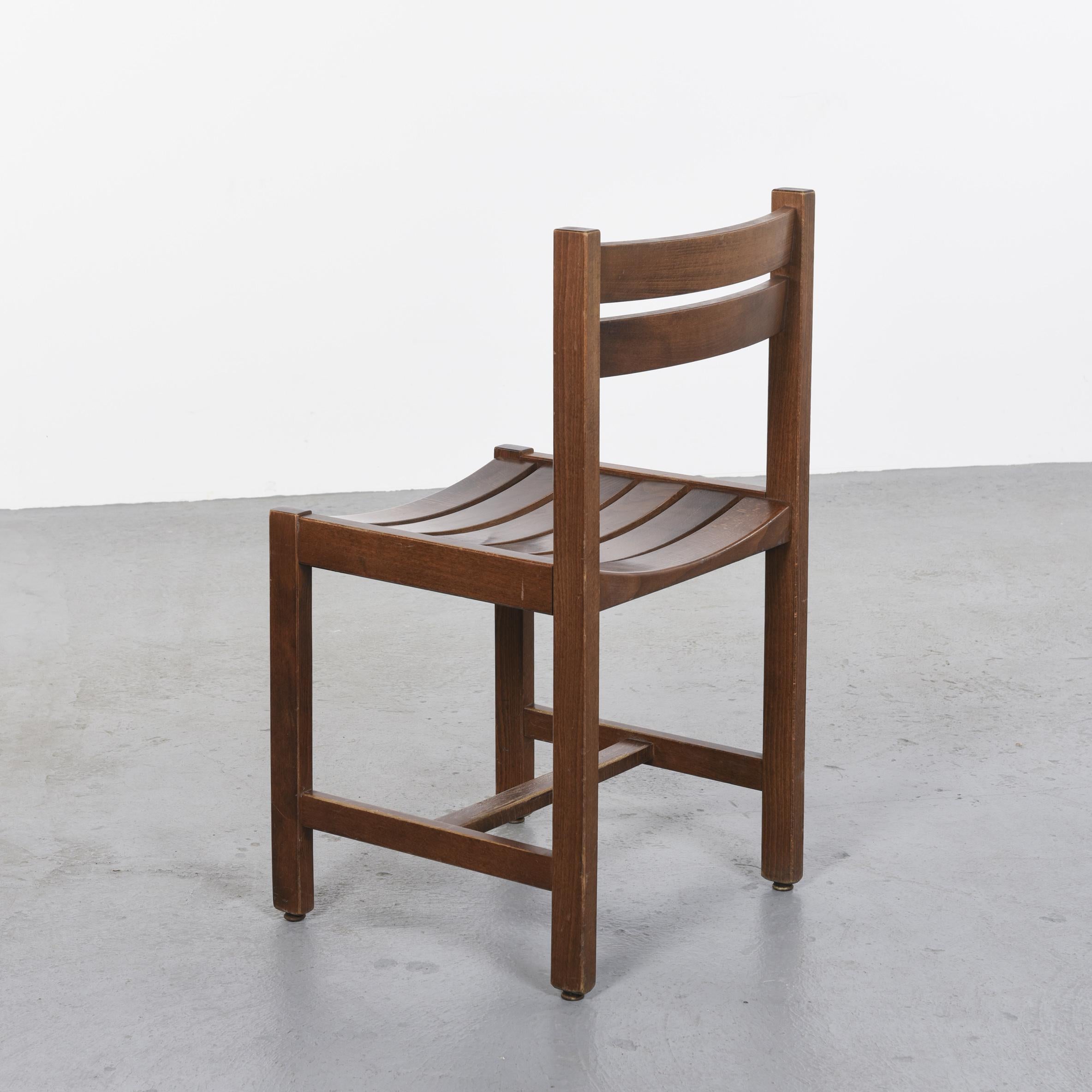 Bentwood Set of Six Mahogany Chairs by André Sornay, circa 1960 For Sale