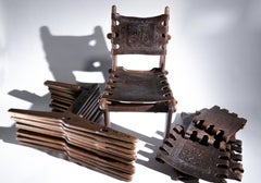 Set of Six Angel Pazmino for Muebles De Estilo Midcentury Dining Chairs, 1960