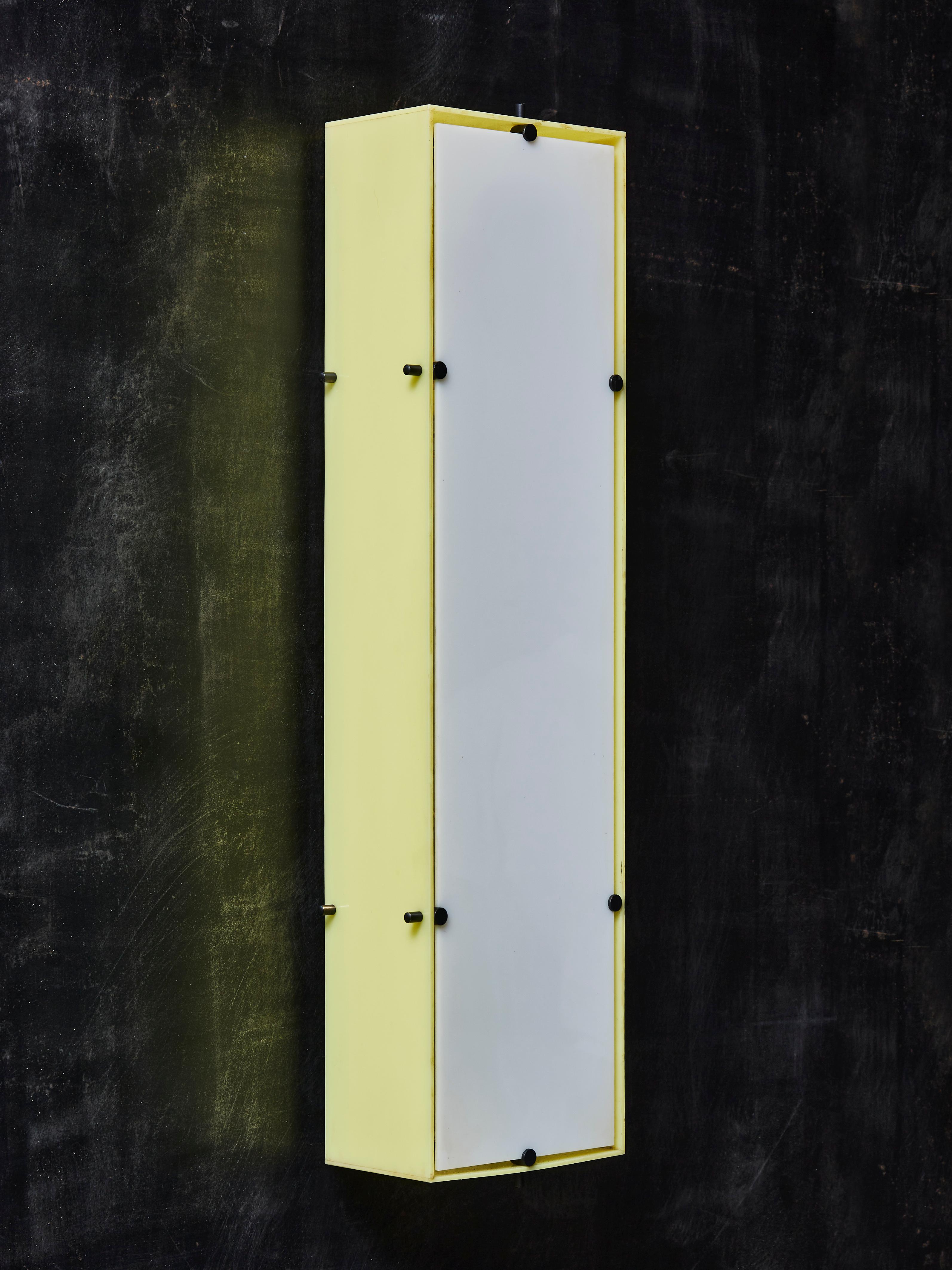Mid-Century Modern Pair of Angelo Lelii for Arredoluce Plexiglass Wall Sconces