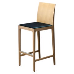 Set of Six “Anna” Beech Barstools by Crassevig, Italy, 1990s