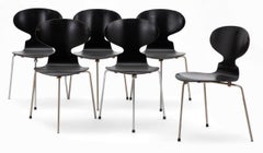 Set of Six Ant Dining Chairs by Arne Jacobsen for Fritz Hansen