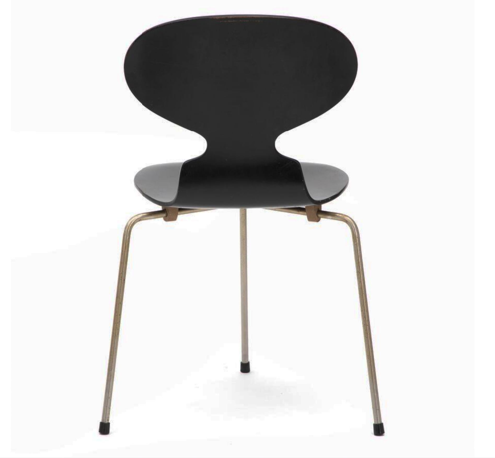 Satz von sechs Geweih-Esszimmerstühlen von Arne Jacobsen für Fritz Hansen (Skandinavische Moderne) im Angebot