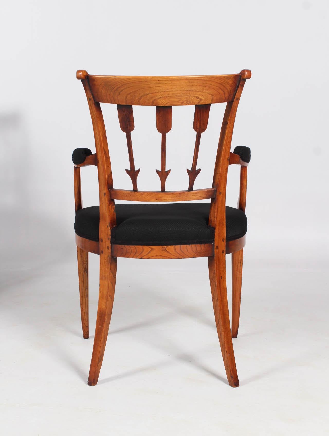 Set of Six Antique Chairs, Directoire, Biedermeier, Netherlands, circa 1800 5