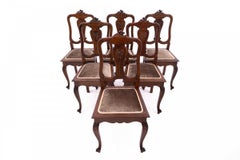 Ensemble de six chaises anciennes datant d'environ 1900, France.