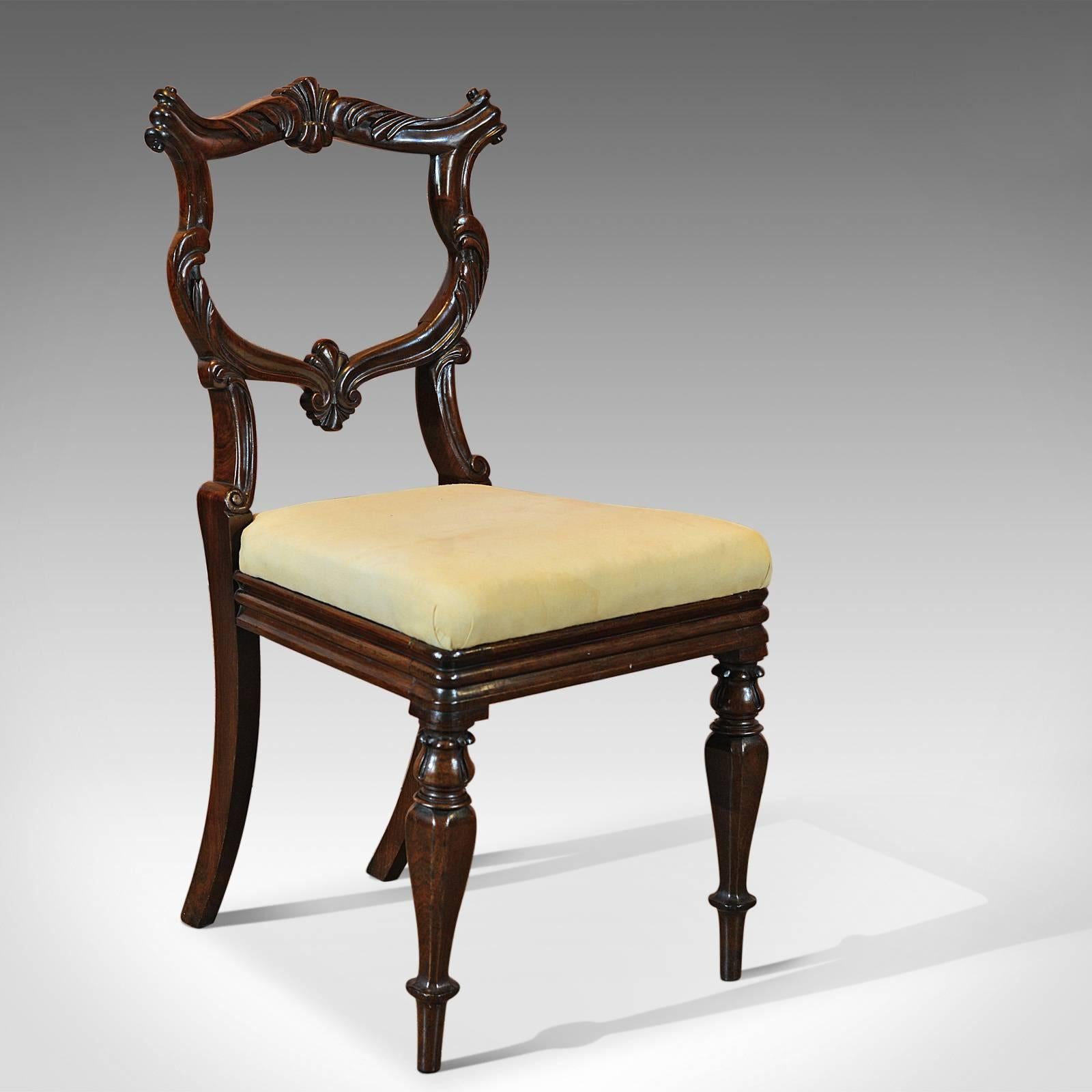 Set of Six Antique Chairs, Rosewood, William IV, circa 1835 In Good Condition In Hele, Devon, GB