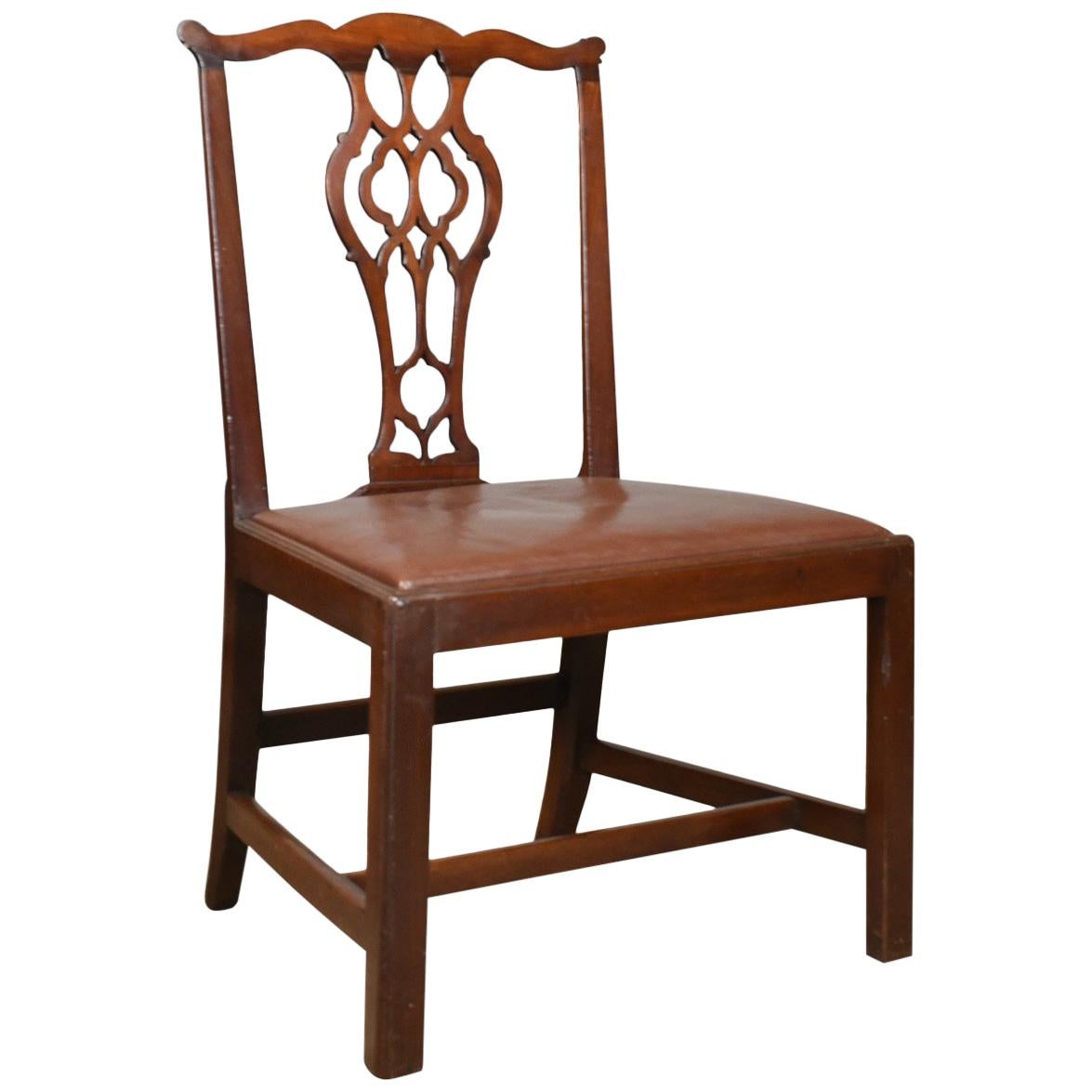 Set of Six Antique Dining Chairs, Mahogany, English, Georgian, Chippendale