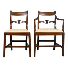 Set of Six, Antique, Dining Chairs, Regency, Mahogany, circa 1820