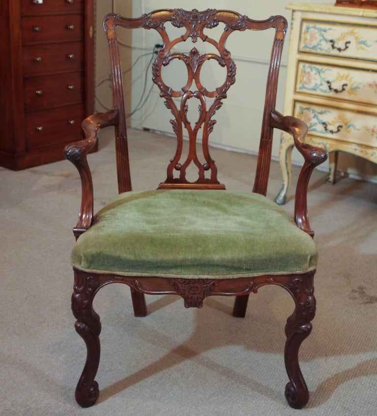 Set of Six Antique English Dining Chairs For Sale at 1stdibs