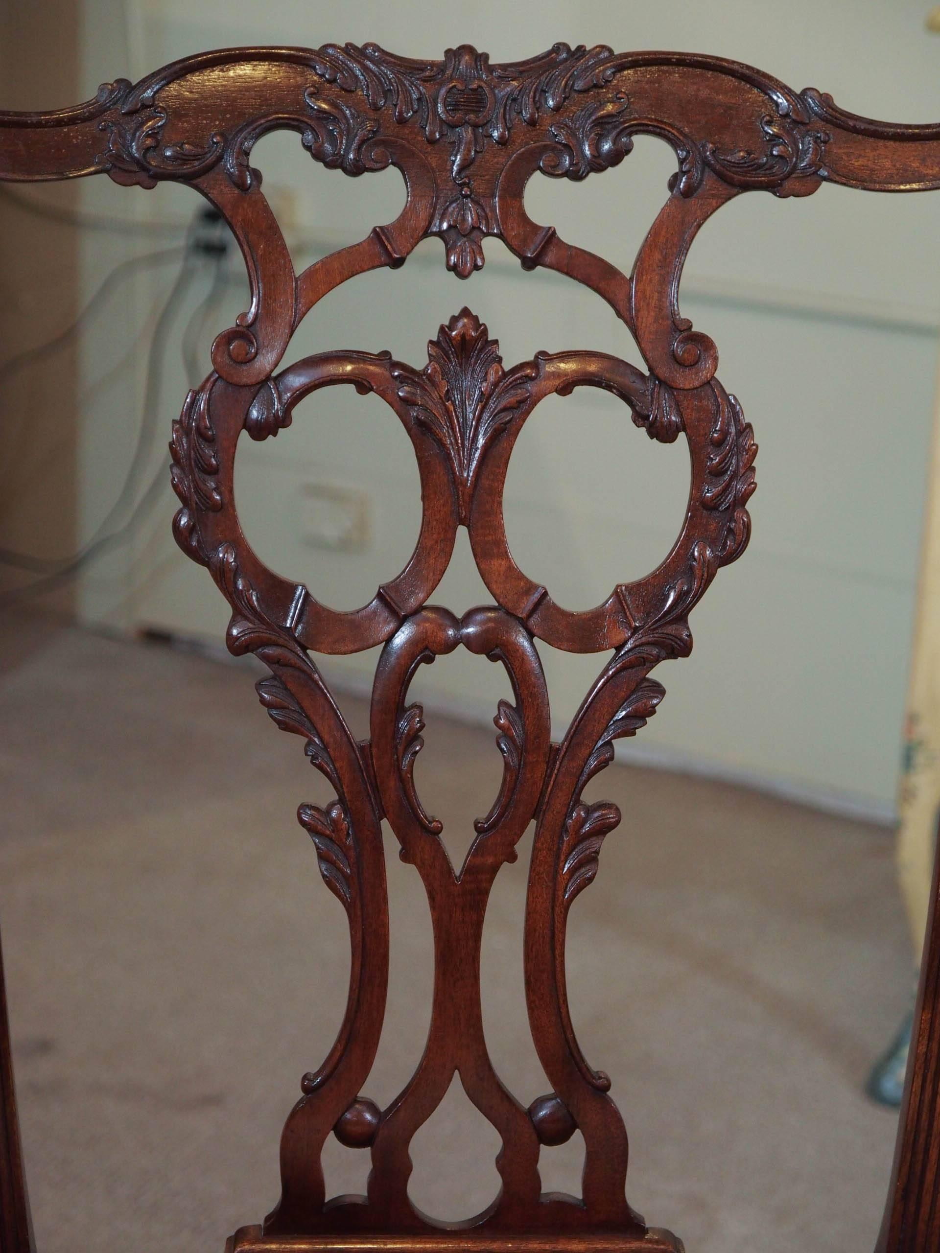 Set of Six Antique English Dining Chairs In Excellent Condition For Sale In New Orleans, LA