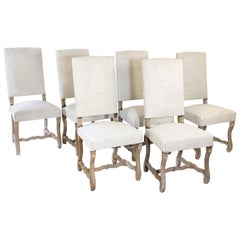 Set of Six Antique French Mutton Leg Chairs