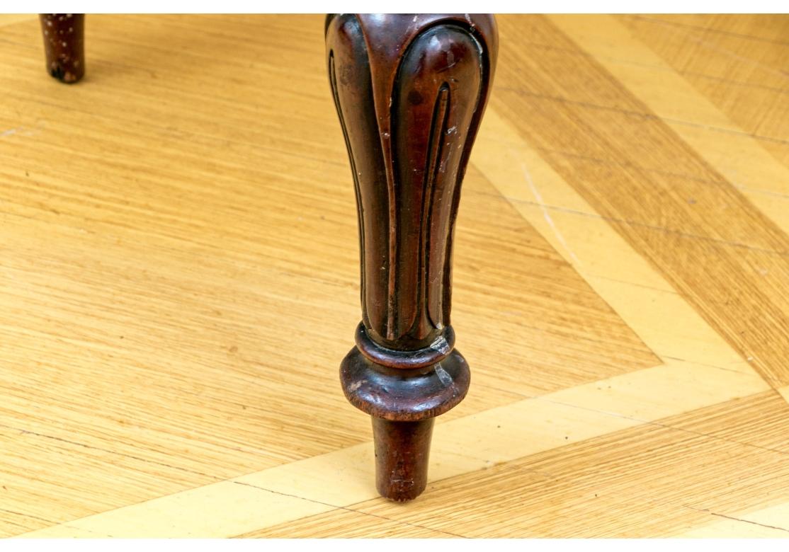 Set Of Six  Antique Georgian Style Leather Chairs For Sale 7