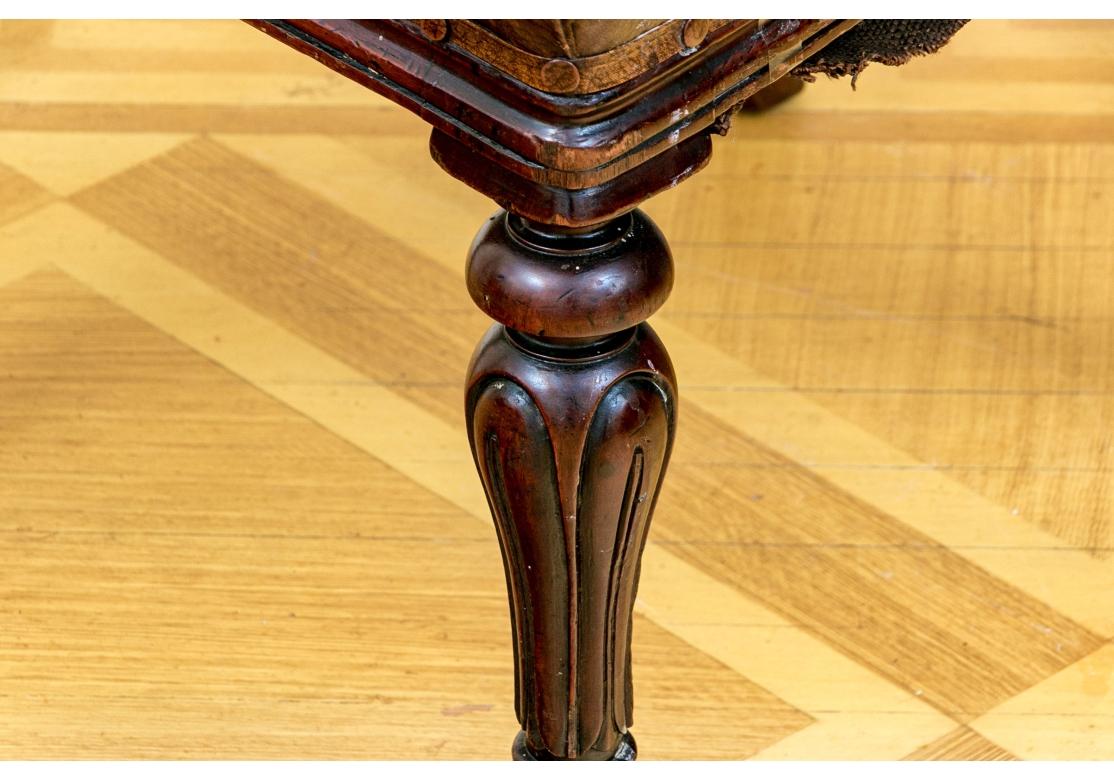 Set Of Six  Antique Georgian Style Leather Chairs For Sale 9