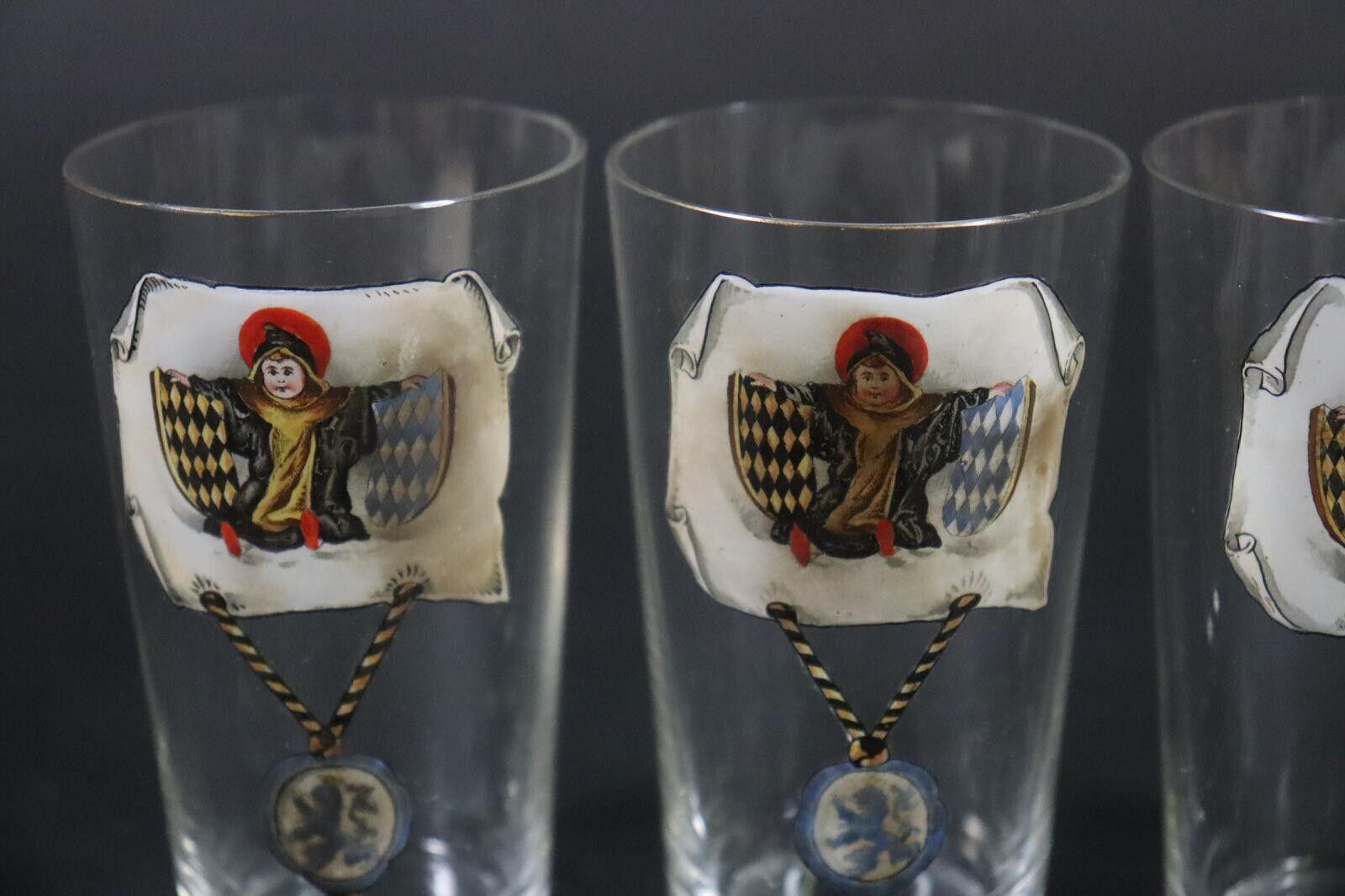 Set of Six Antique Germany Munich Child Glasses in Box, 1910s For Sale 4