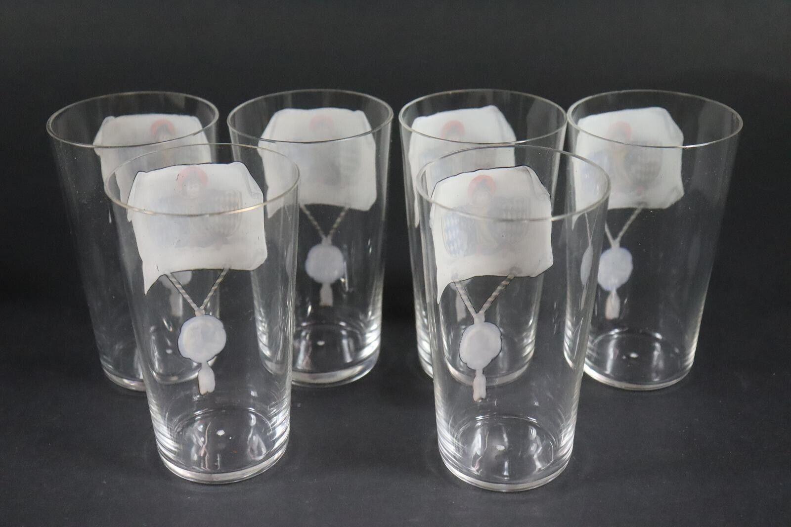Set of Six Antique Germany Munich Child Glasses in Box, 1910s For Sale 6
