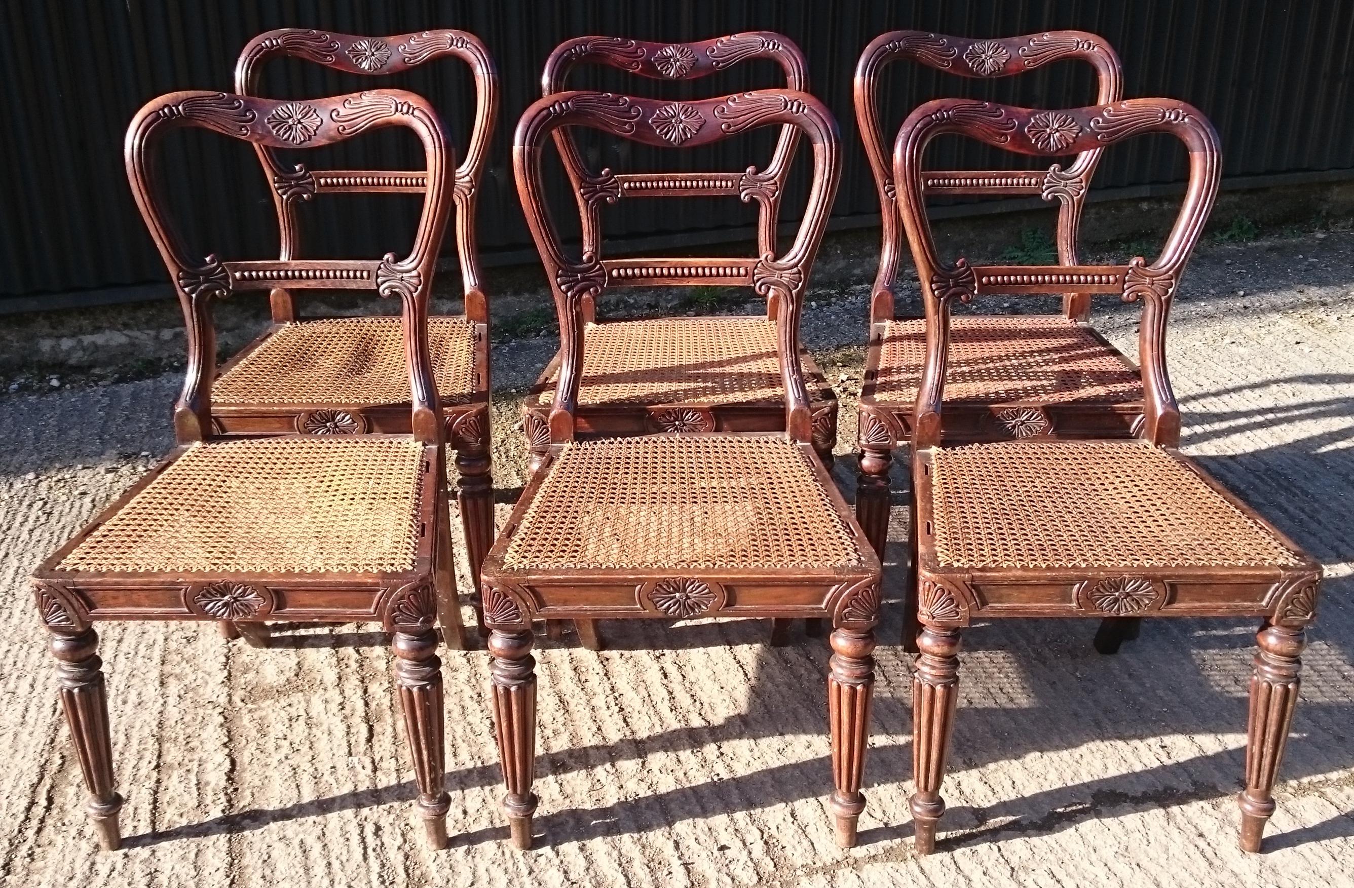 Simply wonderful set of six antique dining chairs. These chairs are the Classic 