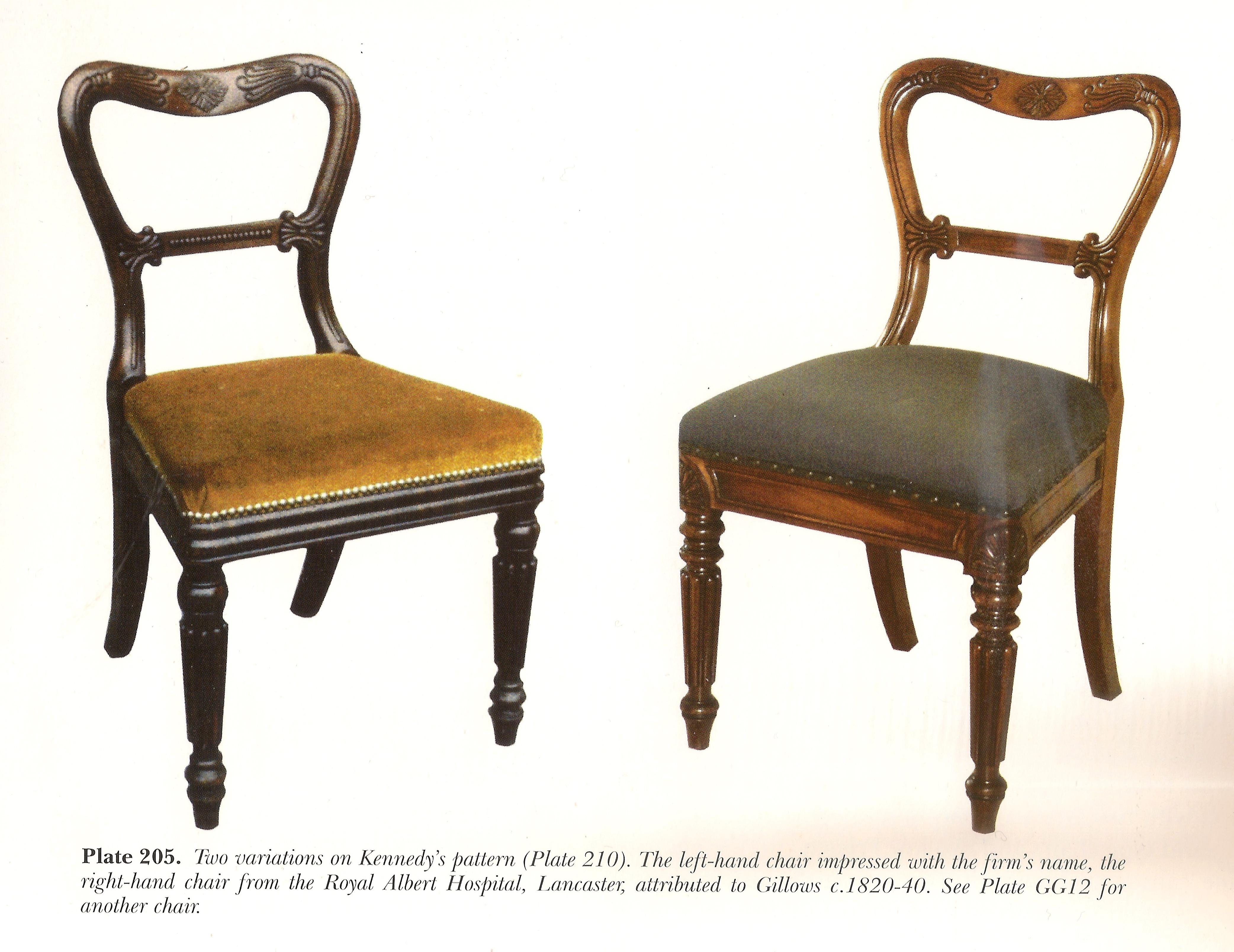 Beech Set of Six Antique Regency Chairs Made by Gillow of Lancaster and London For Sale