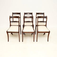 Set of Six Antique Regency Period Dining Chairs