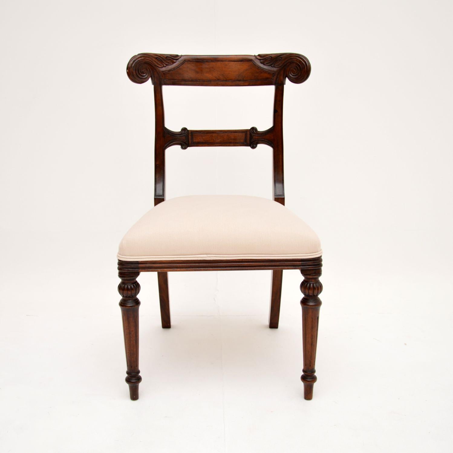 Early 19th Century Set of Six Antique Regency Period Dining Chairs