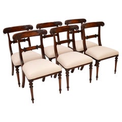 Set of Six Antique Regency Period Dining Chairs