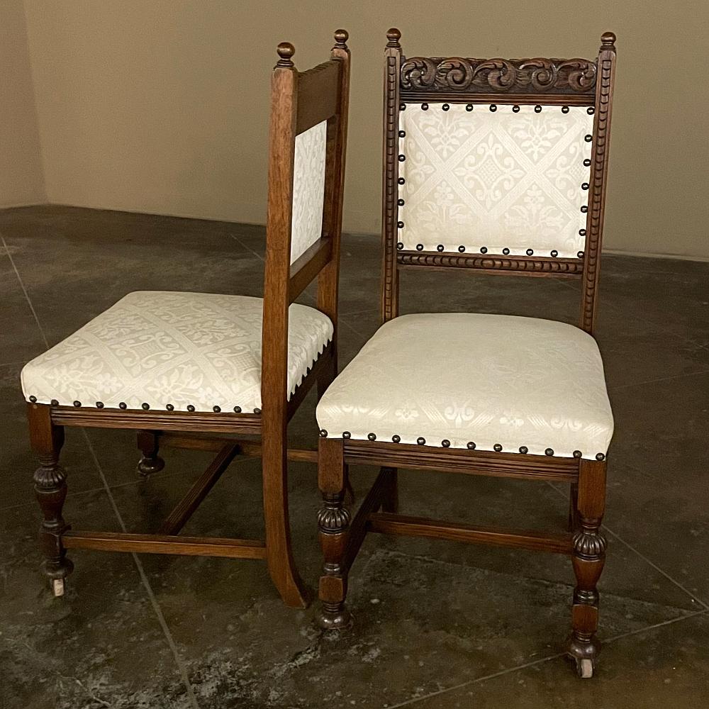 Set of Six Antique Renaissance Dining Chairs For Sale 2
