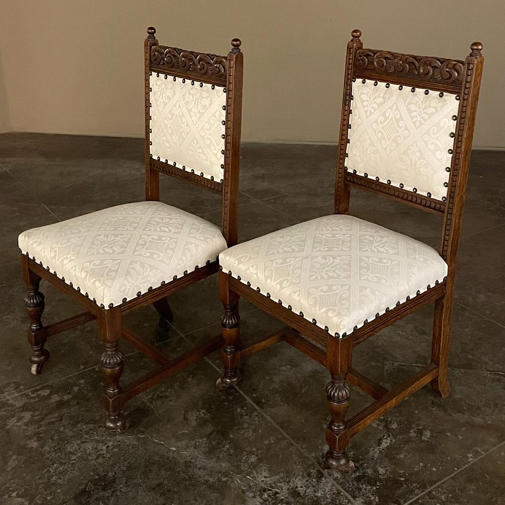 Set of Six Antique Renaissance Dining Chairs For Sale 3